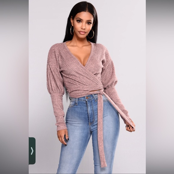 Dani Sleeve Tied Notched PLUS Blouse main image 1